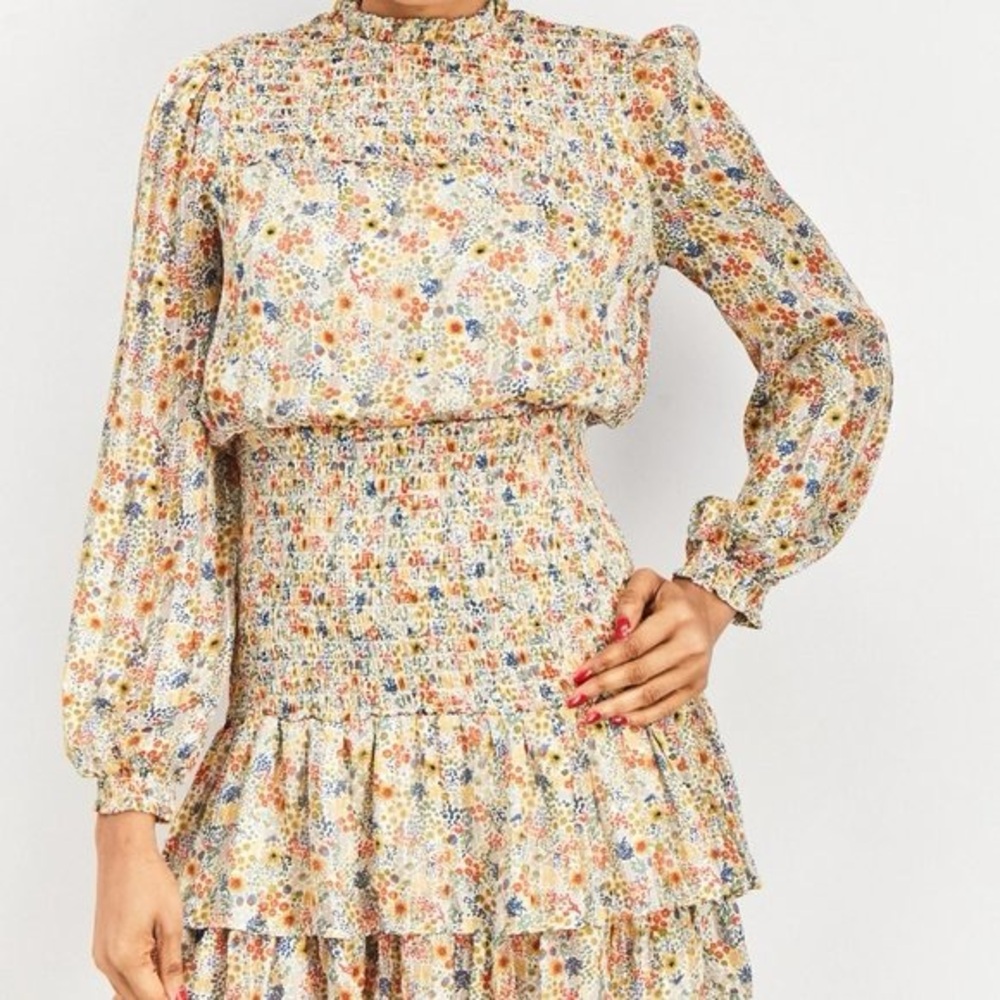 Floral Long-Sleeve Dress by Aqua